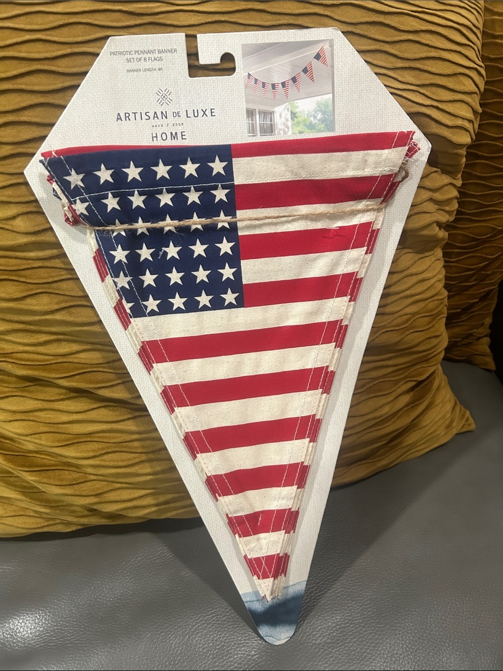 Patriotic pennant banner, set of eight flags ๐บ๐ธ NIP